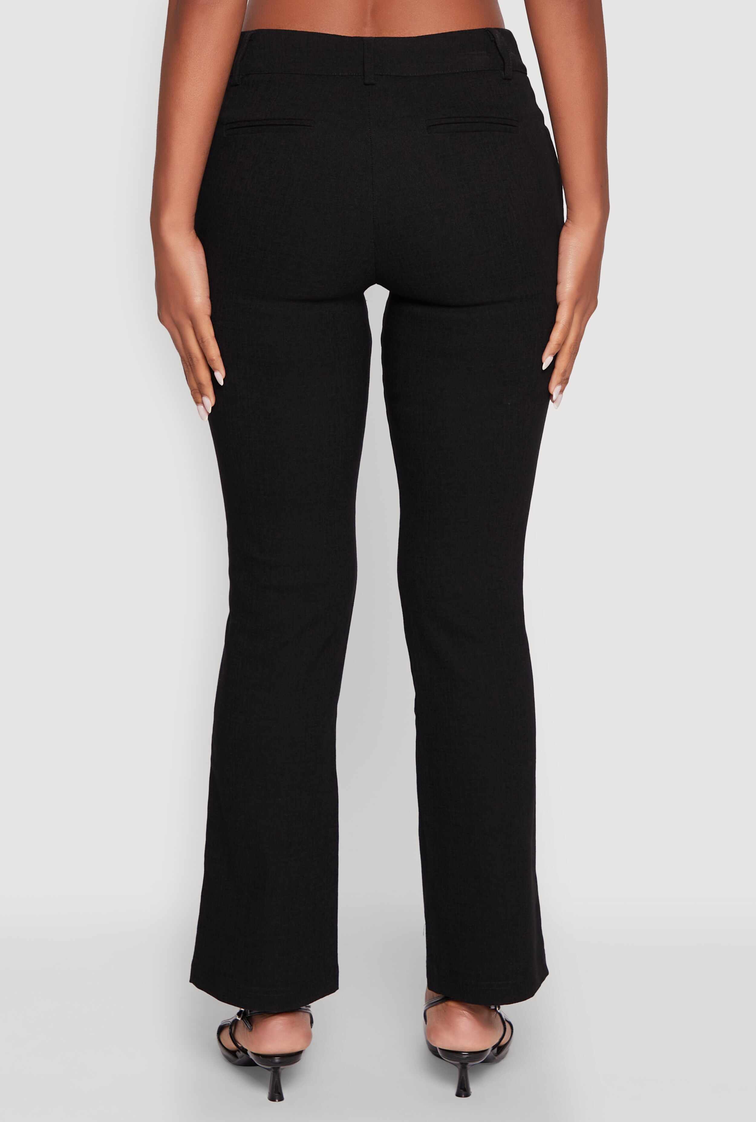 Solid Slim Leg Dress Pants
