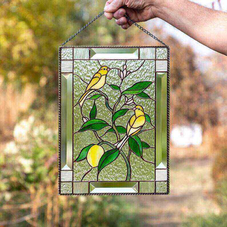 🎉Mother's Day Pre-sale - 49% OFF-Cardinal Stained Glass Window Panel