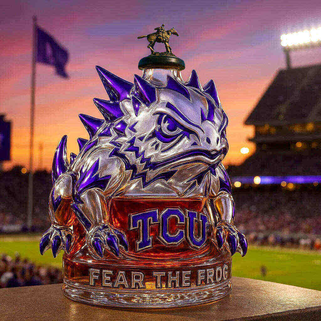 TCU Horned Frogs Limited Edition Whiskey Bottle