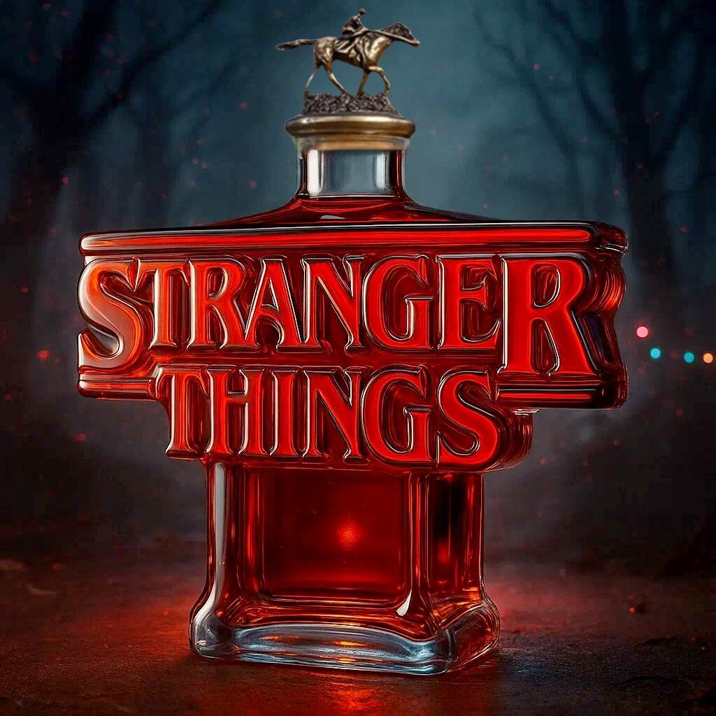 Stranger Things LOGO Whiskey Bottle