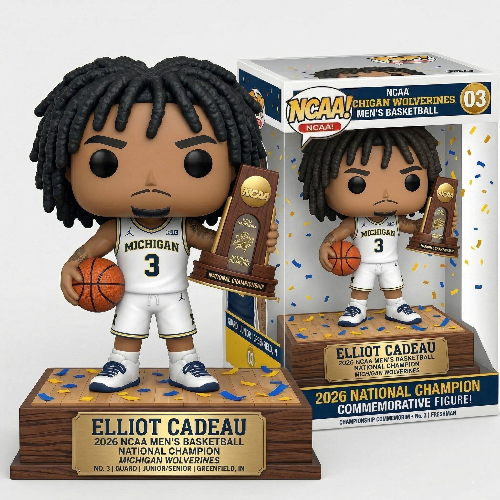 Michigan Elliot Cadeau 2026 NCAA Champ Pop!🏆