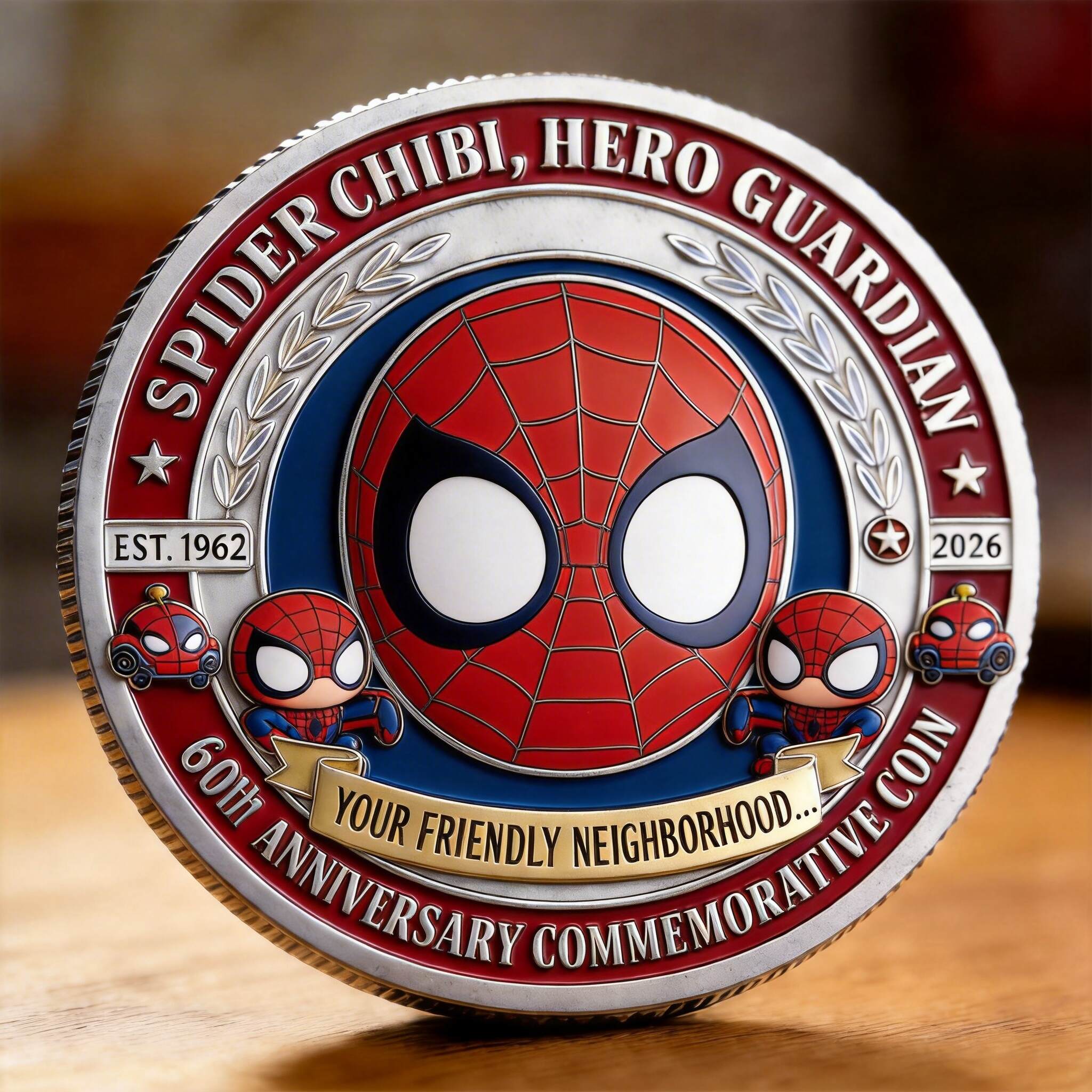 Chibi Spider-Man 60th Anniversary Commemorative Coin