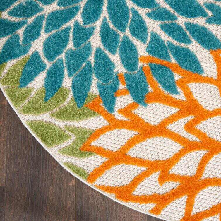 Miraloma Green/Red/Orange Indoor/Outdoor Rug