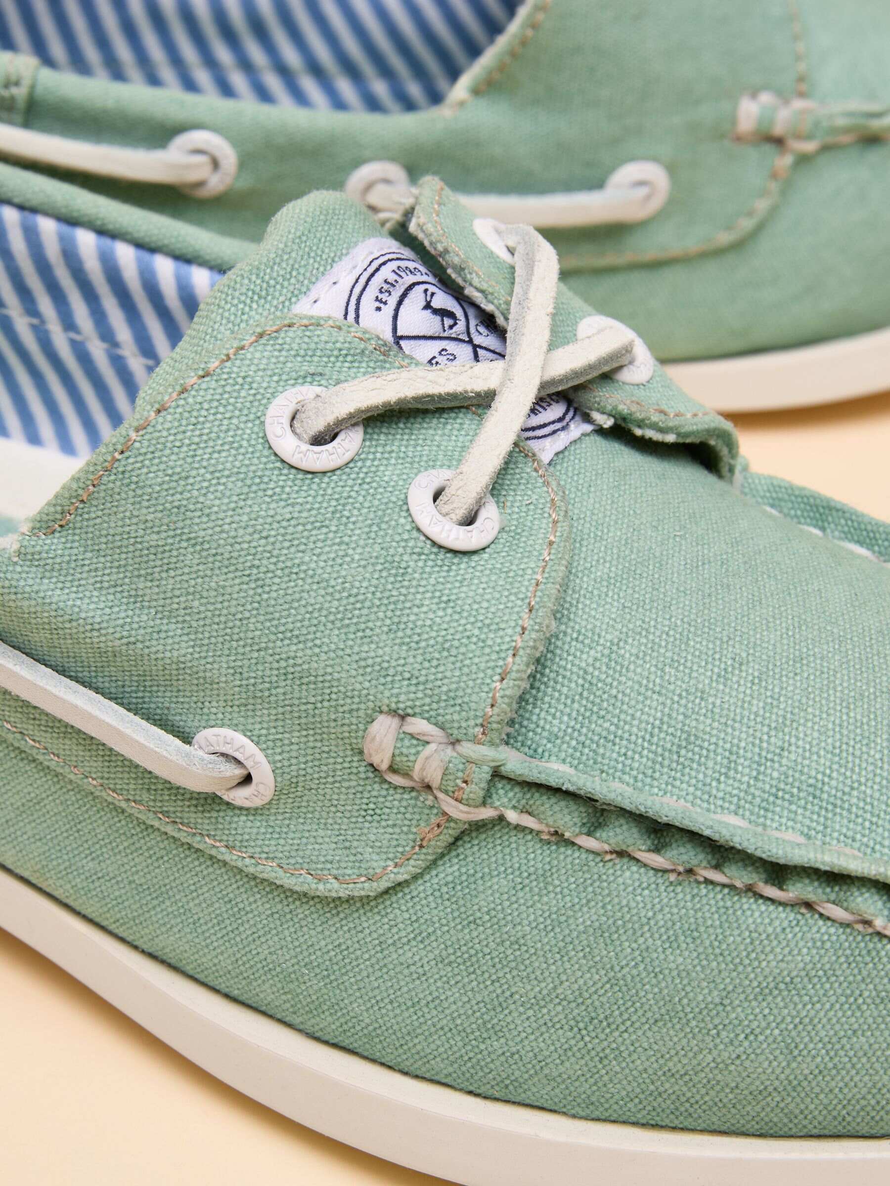 Joules X Chatham Yellow Jetty Deck Shoes