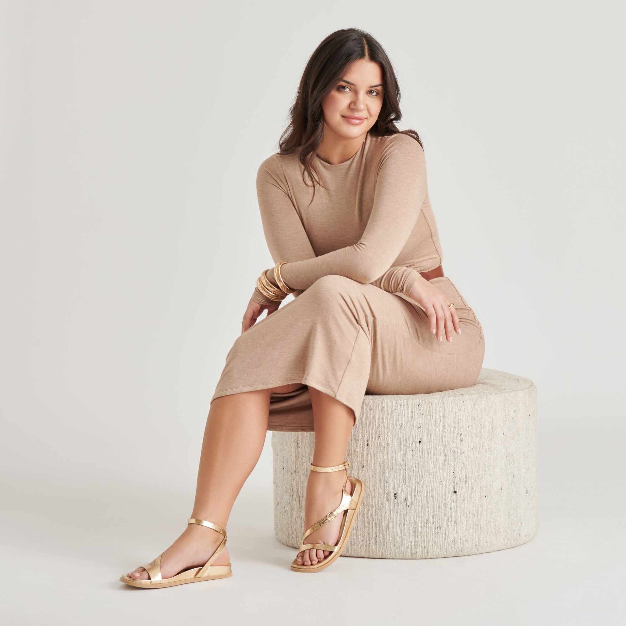 DARLIS SANDALS GOLD DISTRESSED LEATHER