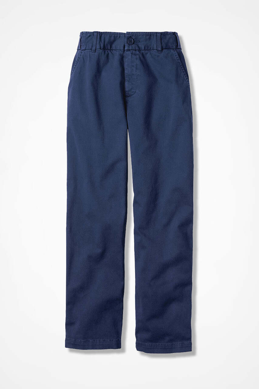 Hidden Stretch-Waist Chino Crops