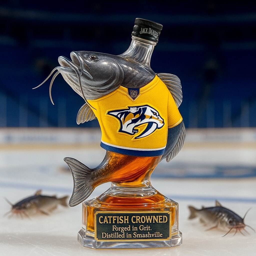 Nashville Predators — Catfish Crowned Limited Edition Whiskey Bottle