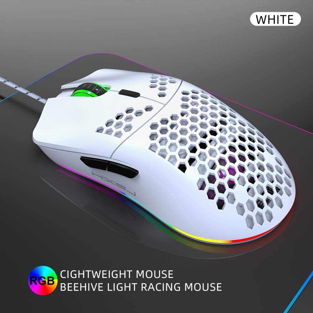 HXSJ Wired Gaming Mouse With RGB Lighting, 6 Programmable Buttons, And Switch Support For All Games