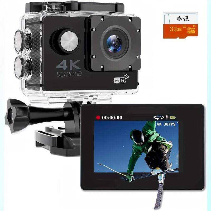 LUOSI Ultra HD Action Camera 4K 30fps, 1181.1inch Waterproof Camera, 170° Wide Angle Underwater Cameras With WiFi, Sports Camera
