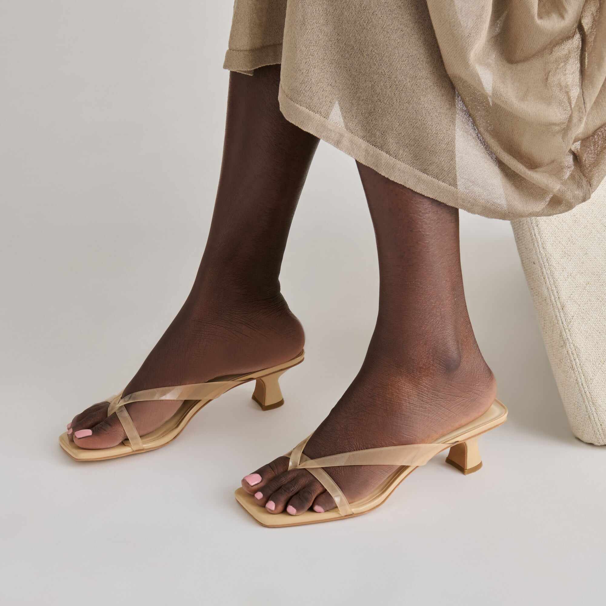 BREVEL VINYL HEELS PRALINE JELLY