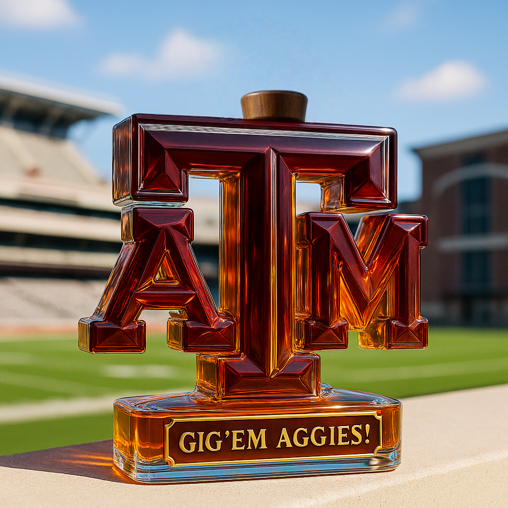 Texas A&M Aggies Whiskey Bottle