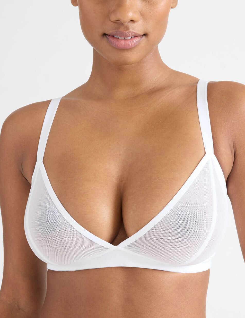 Mesh Deep V Bra