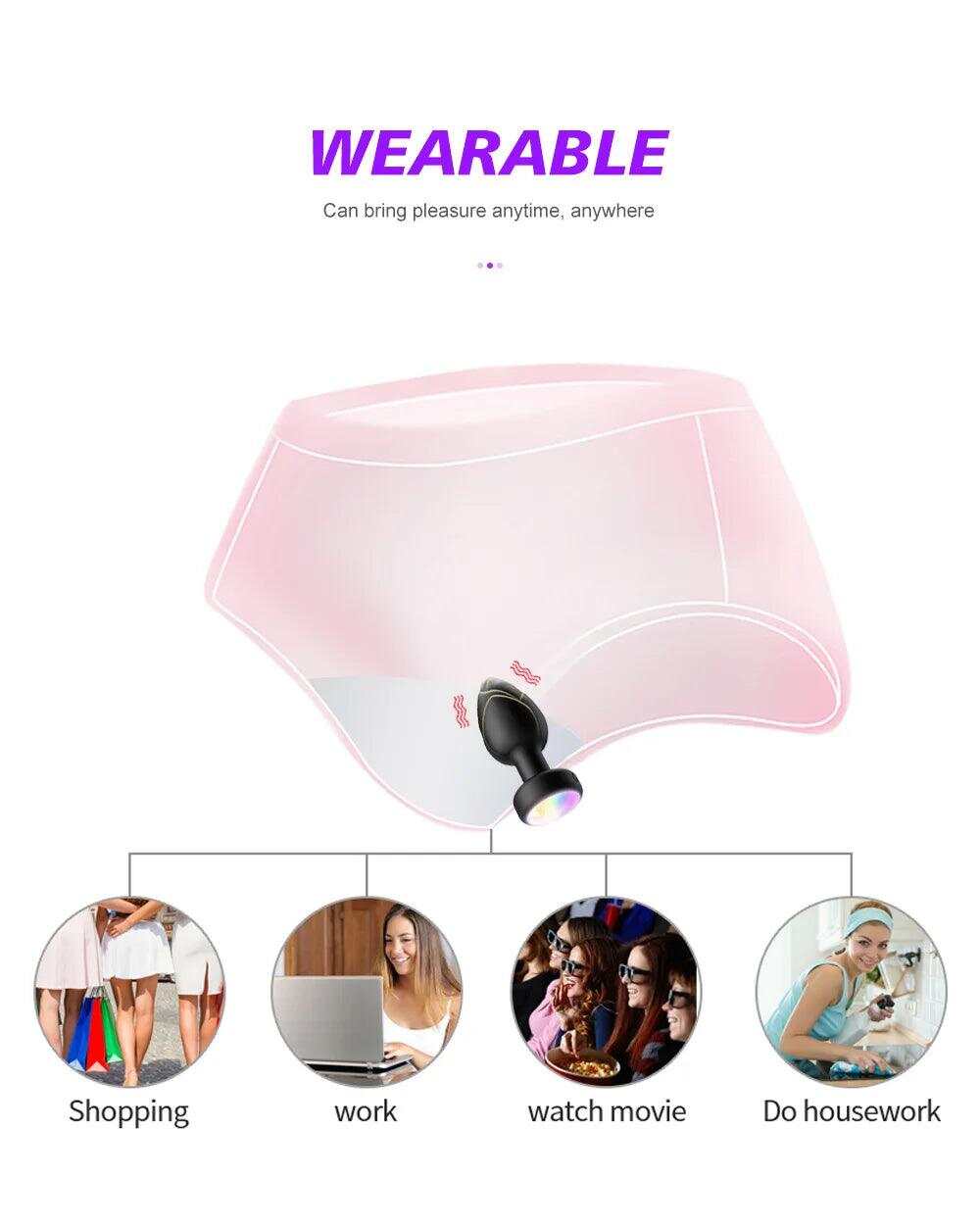 Wireless Remote-Controlled Anal Plug – 10-Speed Vibrating Prostate Massager