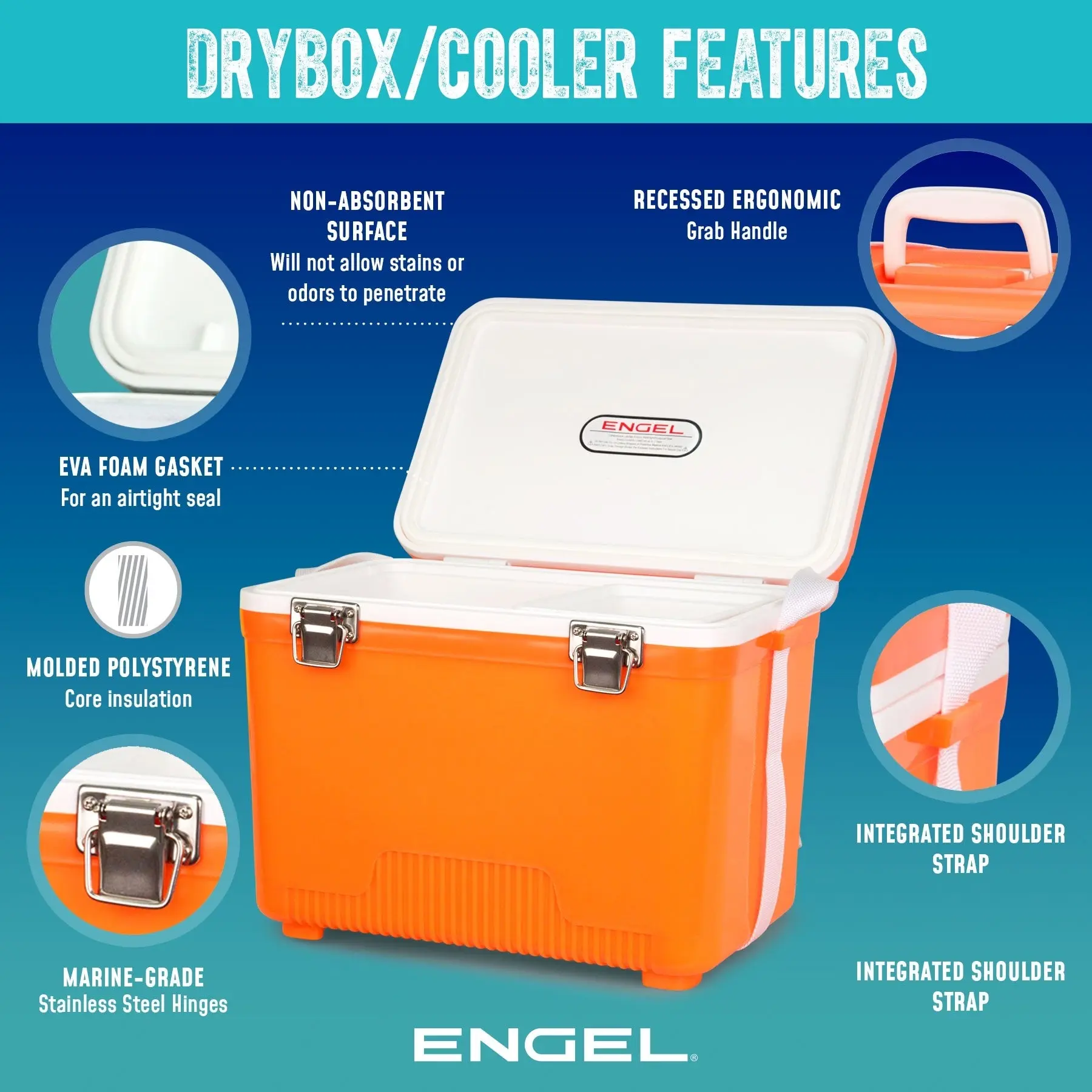 Engel 13 Quart Drybox/Cooler and Small Hard Shell Lunchbox