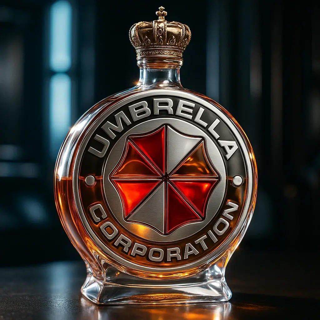 Resident Evil Umbrella Cooperation Whiskey Bottle