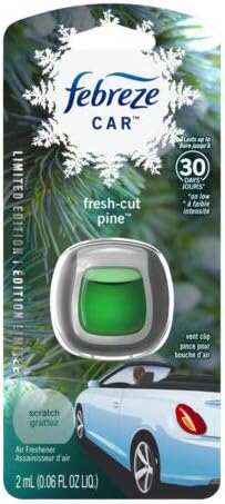 Febreze Car Air Fresheners, New Car Scent, Odor Eliminator for Strong Odors Car Vent Clips (2 Count)