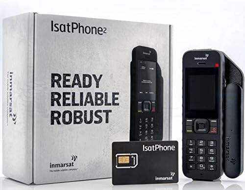 2021 Unlocked IsatPhone 2.1 Satellite Phone - Voice, SMS, GPS Tracking, SOS Global Coverage - Water Resistant - Sim Card Included (No Airtime) - Prepaid and Monthly Plans Available...