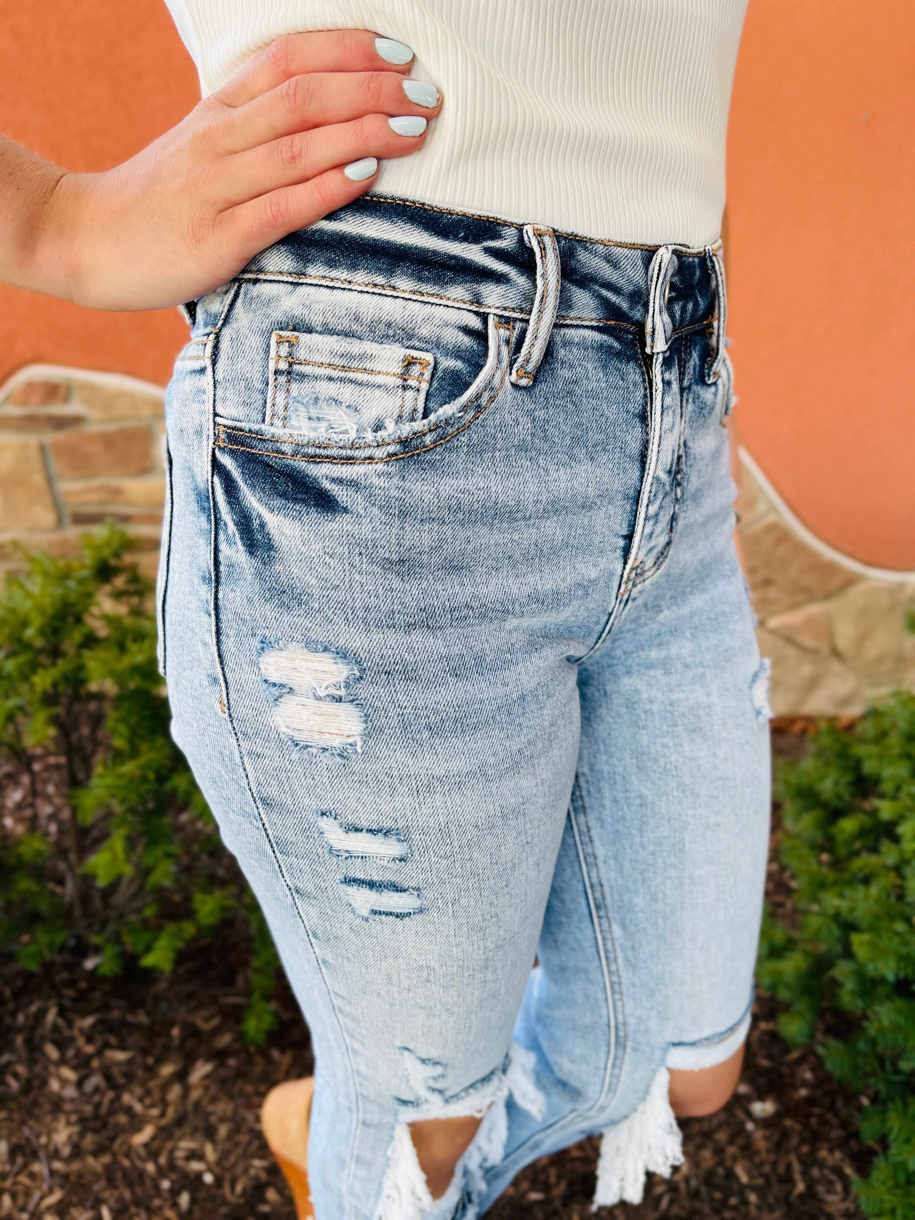 RESTOCK! Lovervet REG/CURVY You're My Lover Cropped Straight Leg Jeans