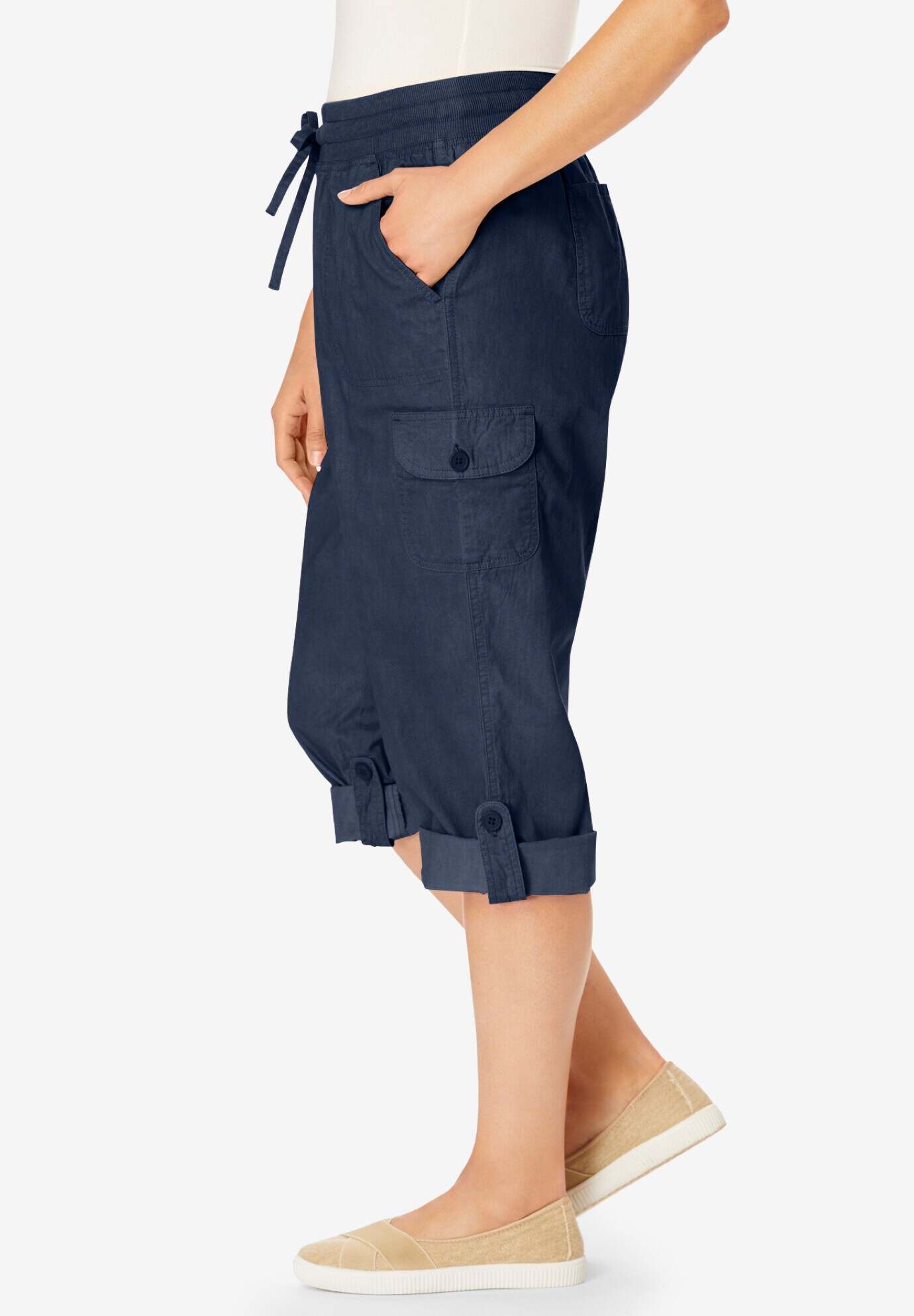 Convertible Length Cargo Capri Pant