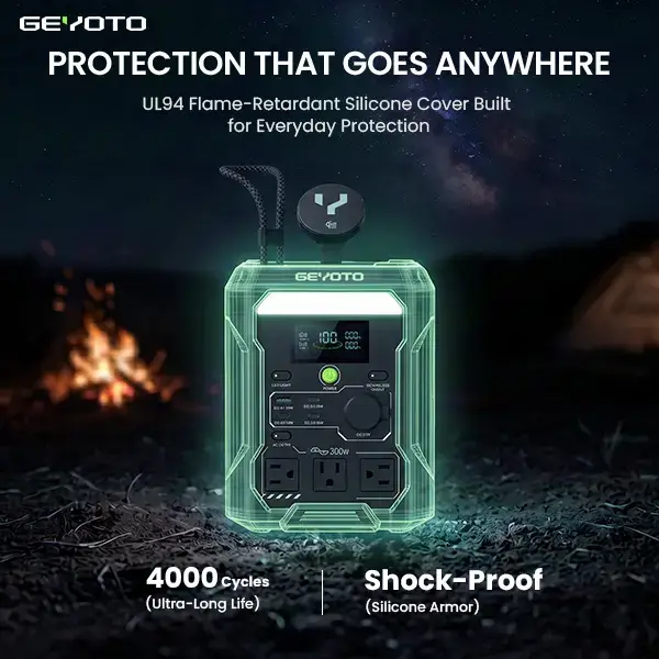 256Wh LiFePO4, 300W Output (500W Peak), 25W Wireless Charging
