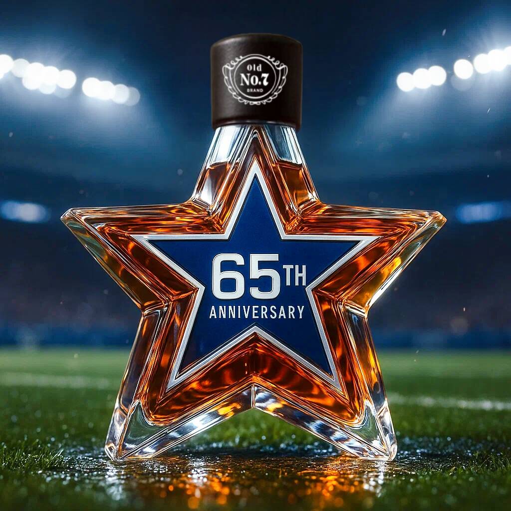 Dallas Cowboys 65th Anniversary Whiskey Bottle