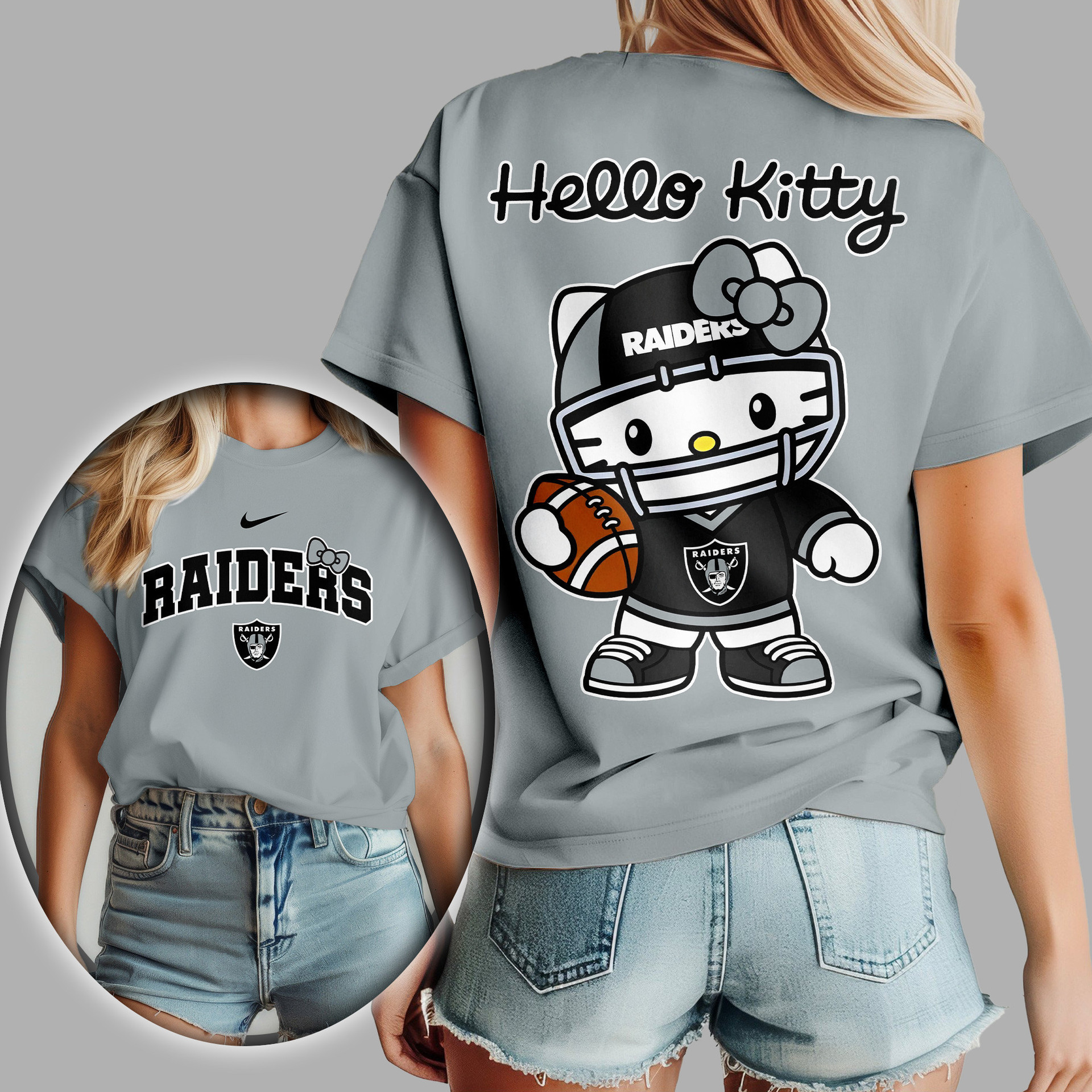 Las Vegas Raiders | Premium NFL Hello Kitty Women's Shirt TD