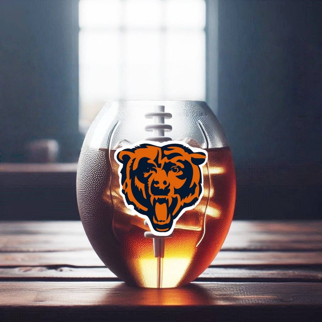 NFL Team Football Glass