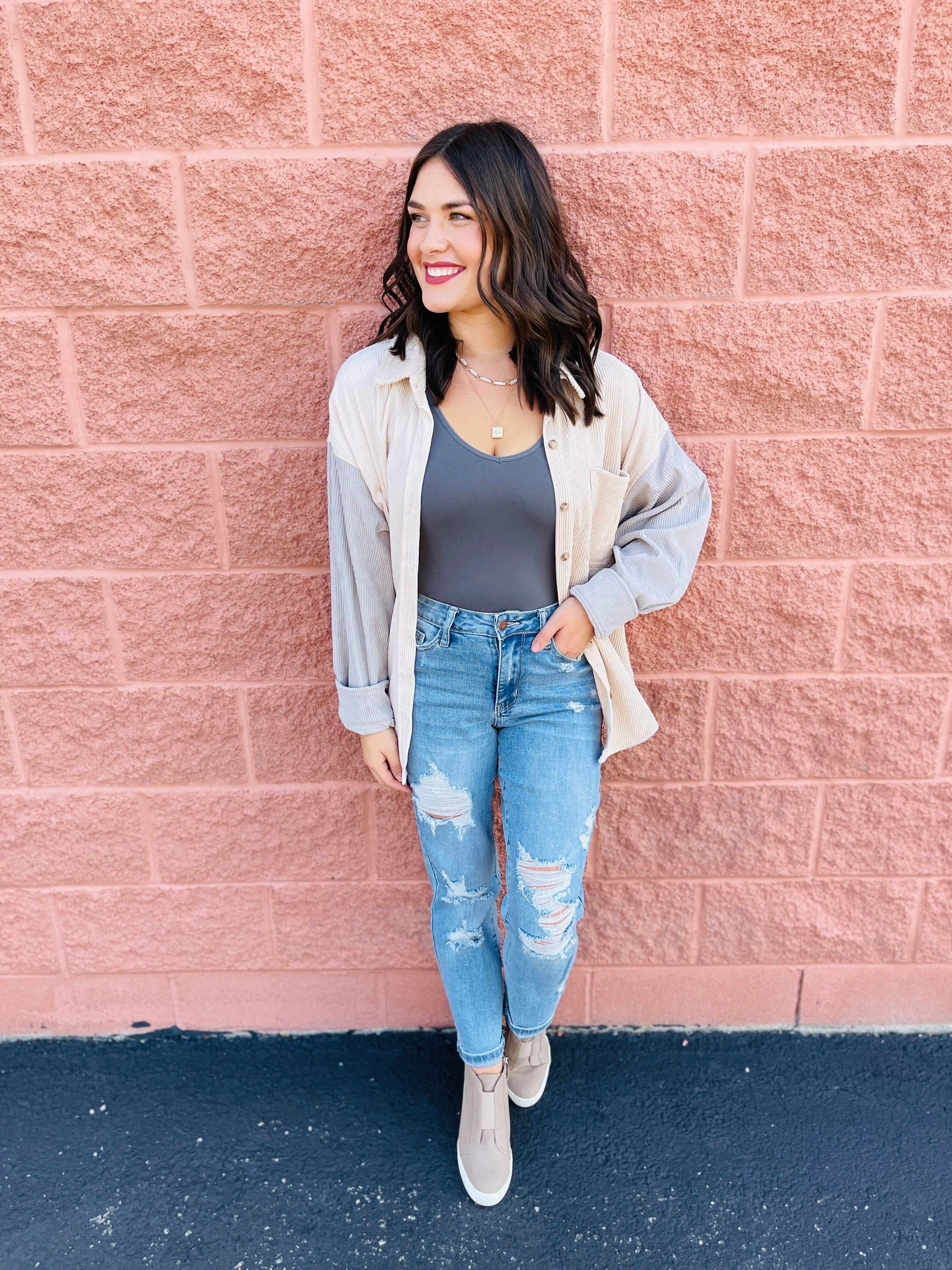 Plus/Reg Don’t Be Distressed Boyfriend Jeans