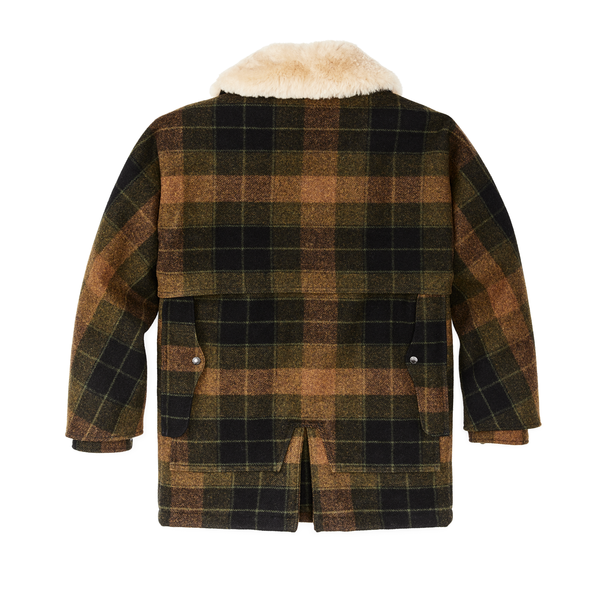 Lined Mackinaw Wool Packer Coat - Loden Heather Plaid