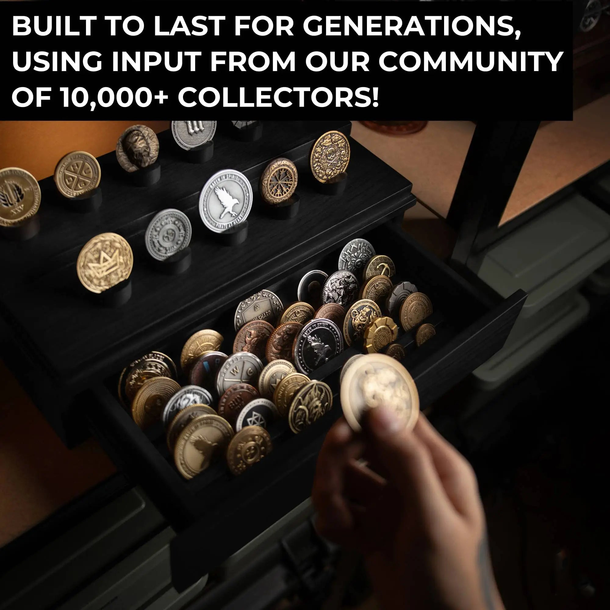 Commemorative Coin & Challenge Coin solid wood display box