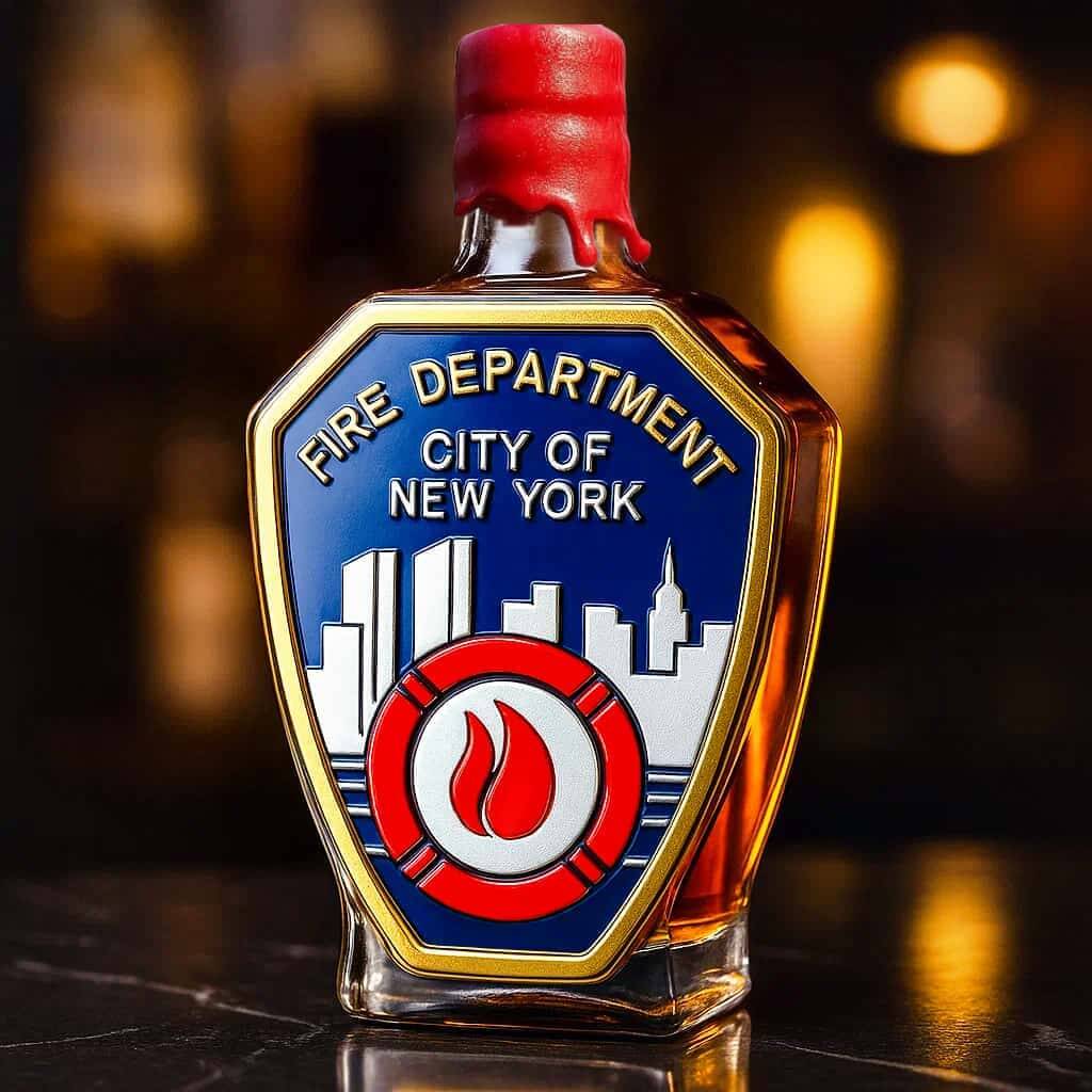 Fire Department of New York 160th Anniversary Whiskey Bottle