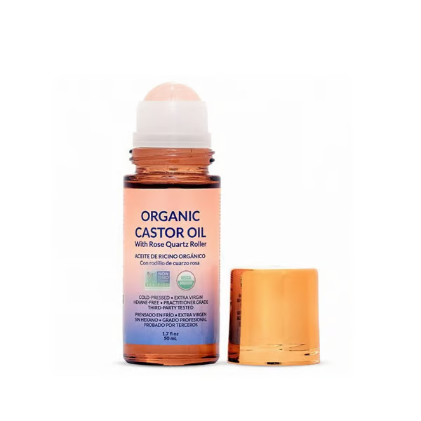 🌿 ✨ Organic Castor Oil Roll-On - For Radiant Skin, Lush Hair & Relaxation