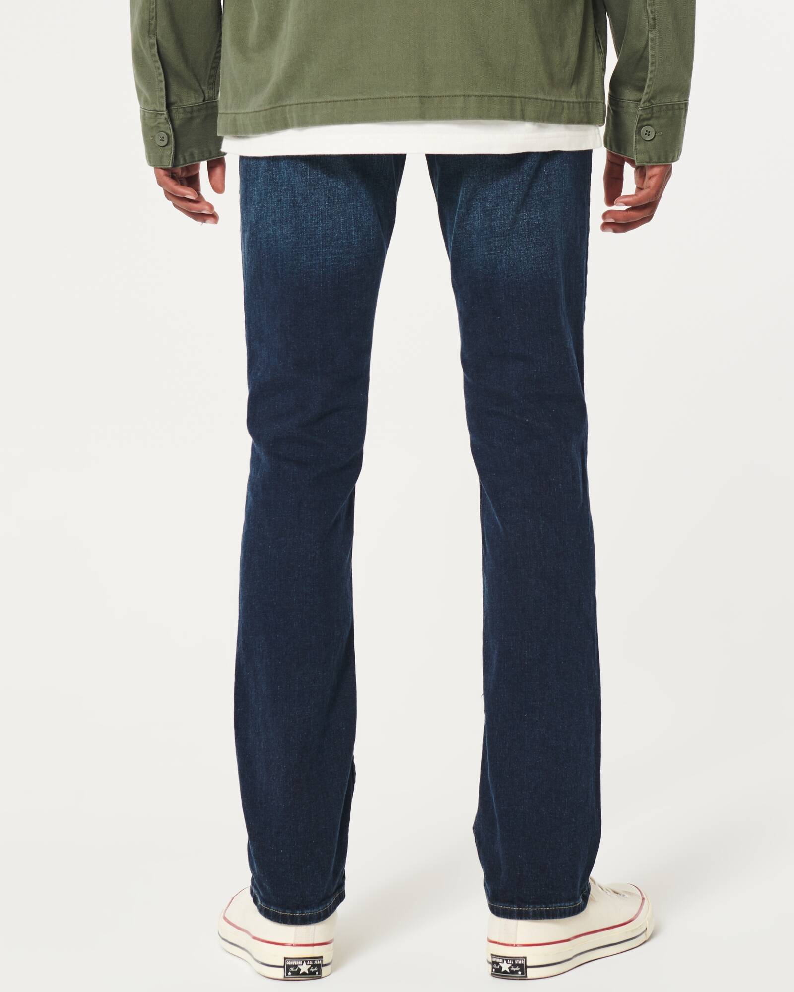 Black No Fade Slim Straight Jeans