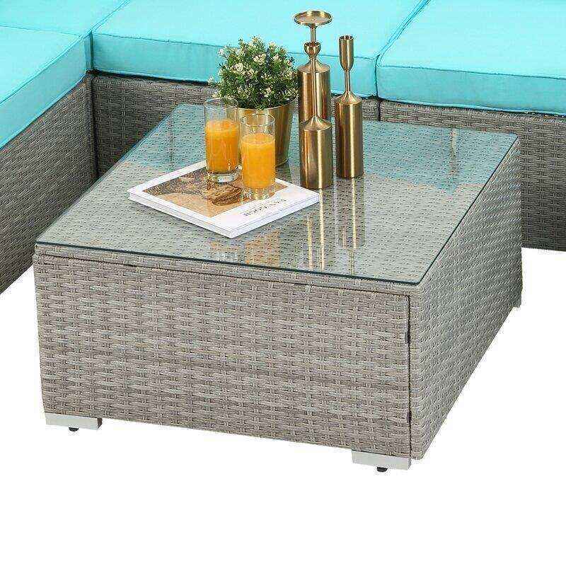 Polla Wicker/Rattan 4 - Person Seating Group with Cushions