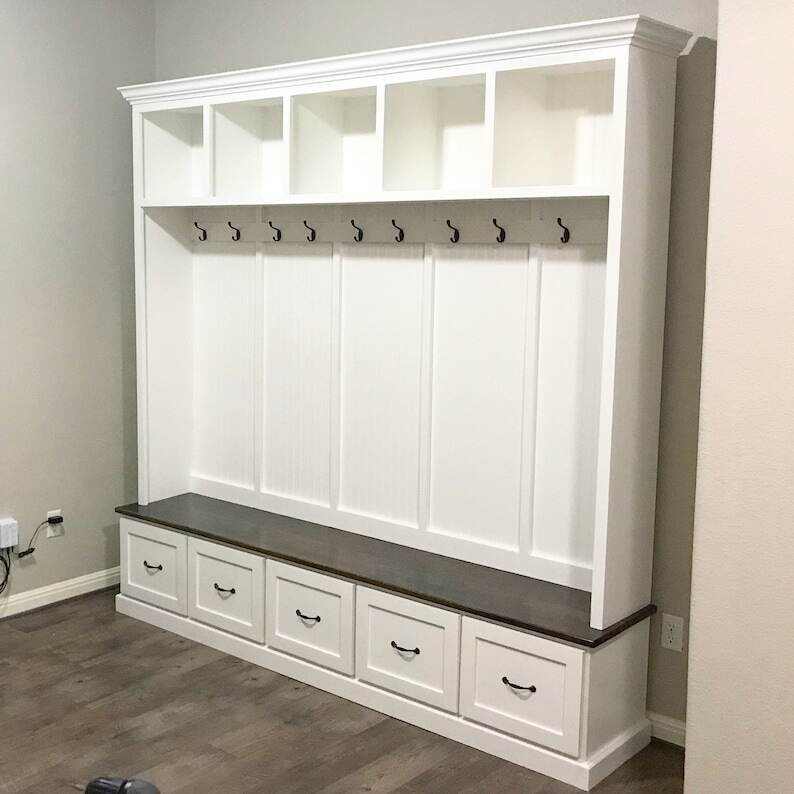 GEORGIA 5-section Mudroom locker bench with storage