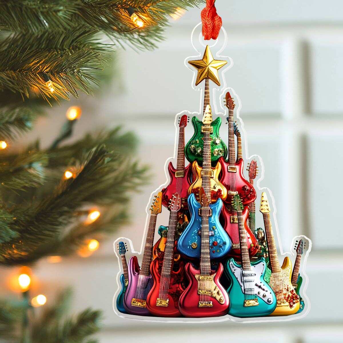 Guitar Christmas Tree Ornament