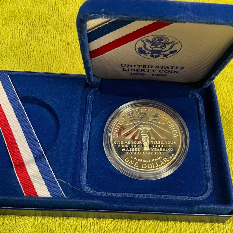 🔥1986 Statue of Liberty 100th Anniversary Silver Coin (P & S) —MS60-63💰Free Shipping