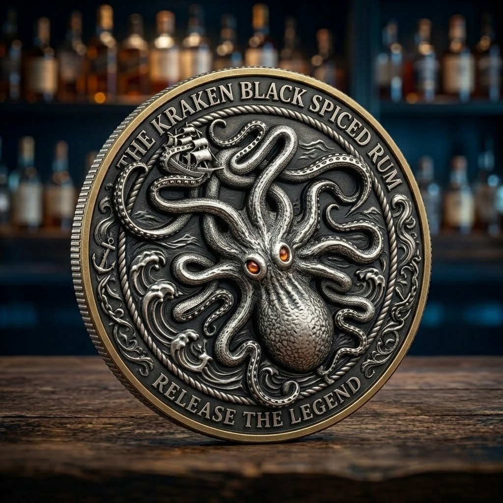 The Kraken Black Spiced Rum Collector Coin