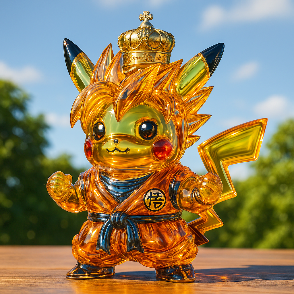 Pikachu x Goku Whiskey Bottle