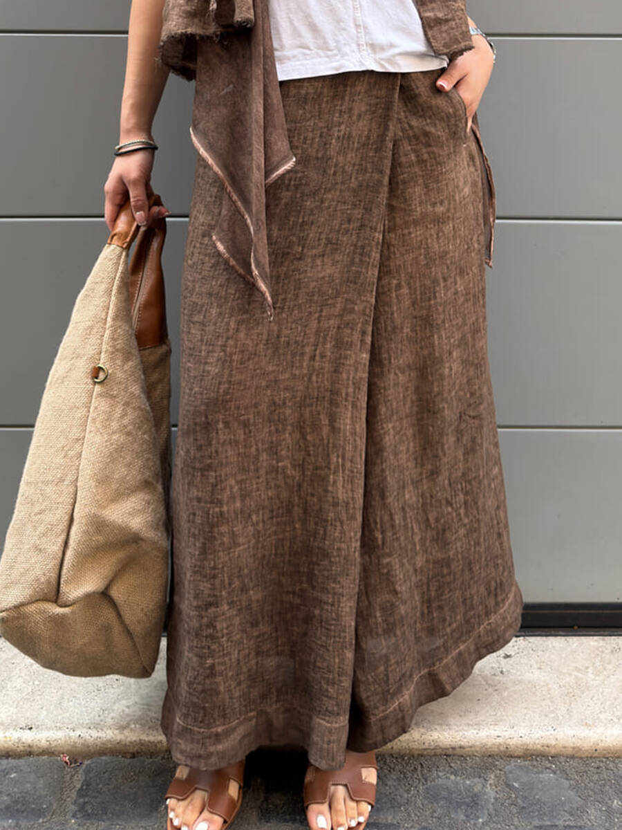 🔥Summer Arrivals🌟Women's Cotton And Linen Casual Wide Leg Pants