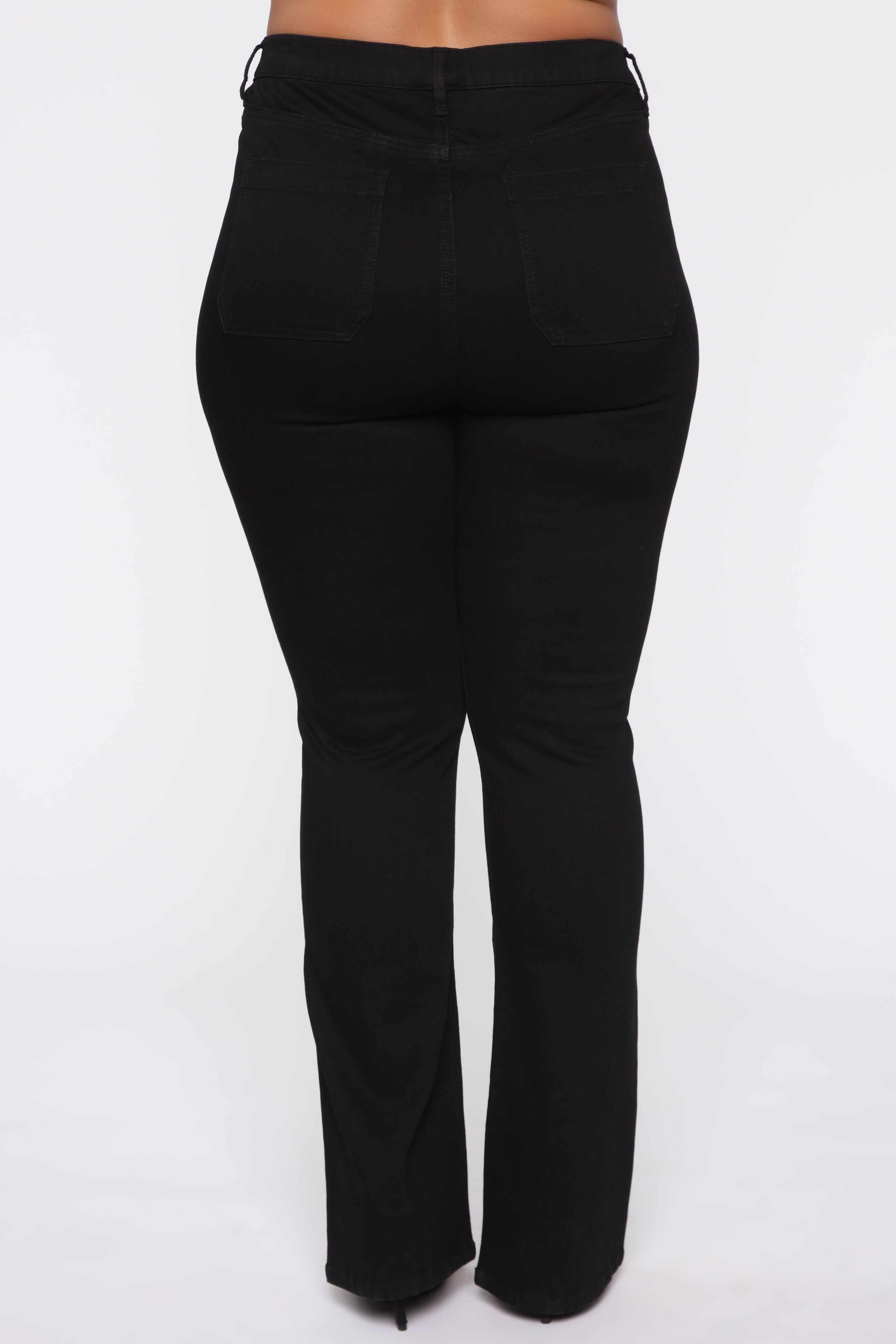 Katt Flare Button Jeans - Black