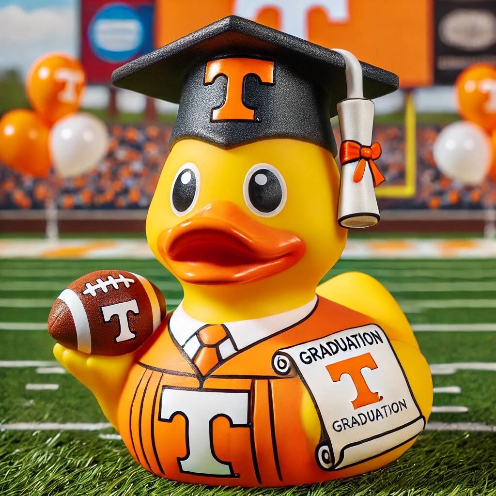 2025 College Football Graduation Duck