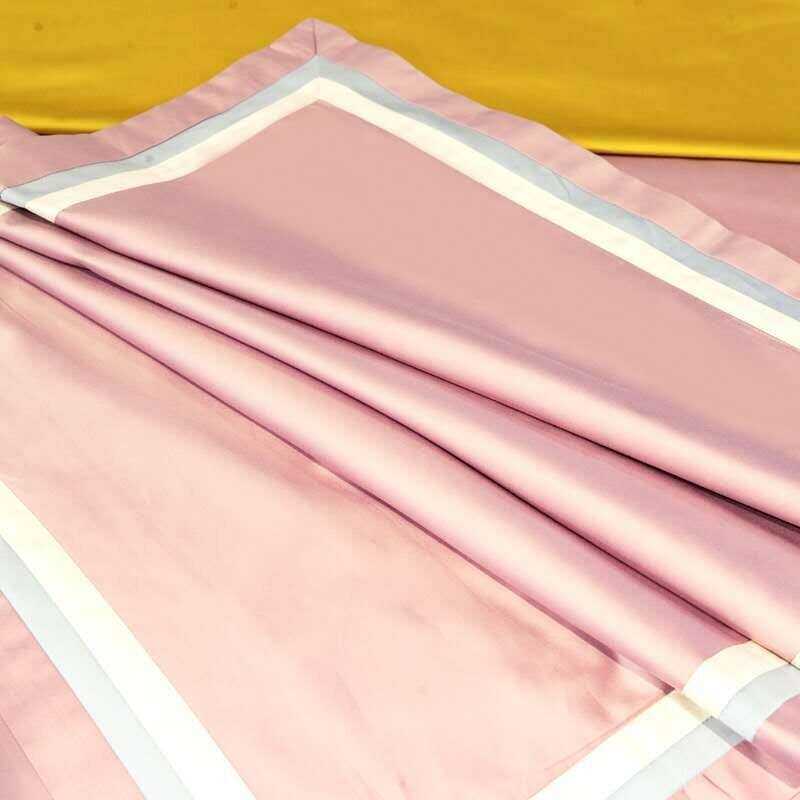 Jadyn Contrasting Double Stripe Border Egyptian Cotton Duvet Cover Set