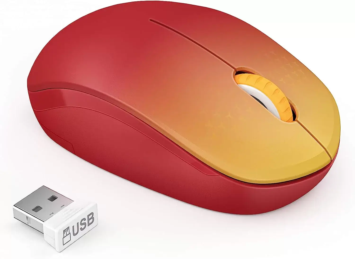 seenda Wireless Mouse, 2.4G Noiseless Mouse with USB Receiver - Portable Computer Mice for PC, Tablet, Laptop with Windows System - Mint Green