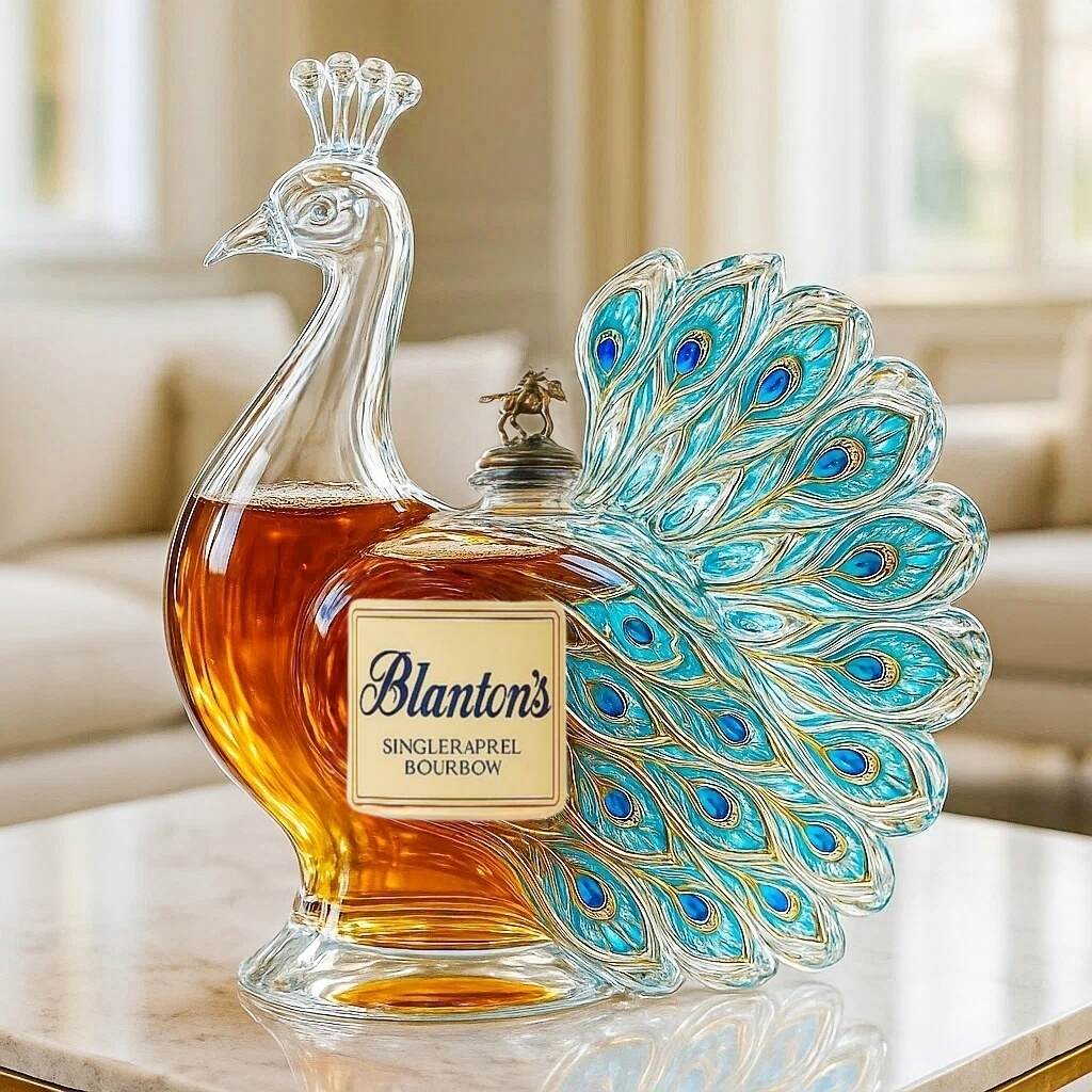 Peacock Whiskey Bottle
