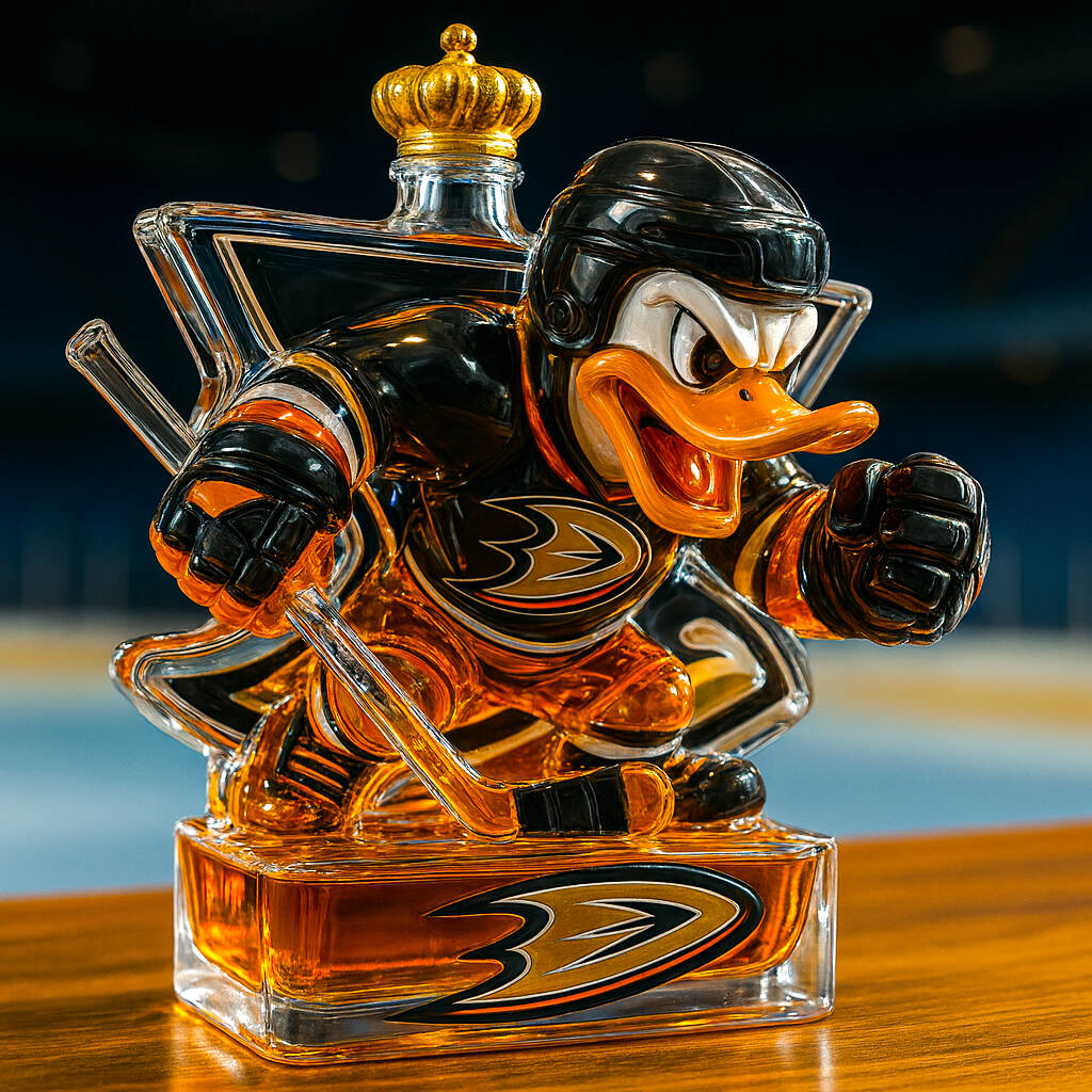 Anaheim Ducks Whiskey Bottle