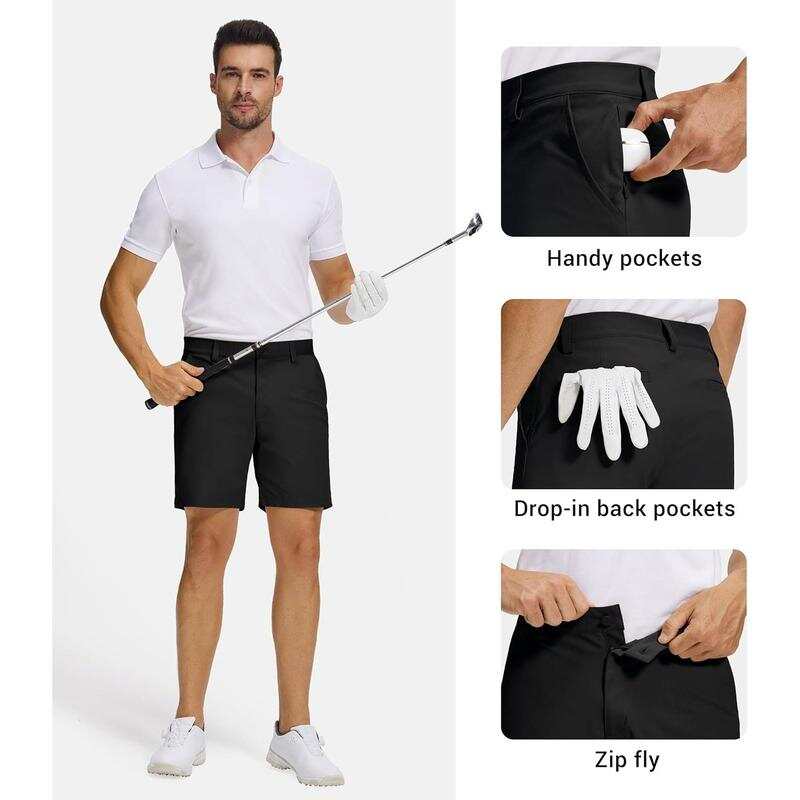 🎁Men's Golf Shorts Stretch Work Dress Shorts Quick Dry Athletic Casual Shorts with Pockets