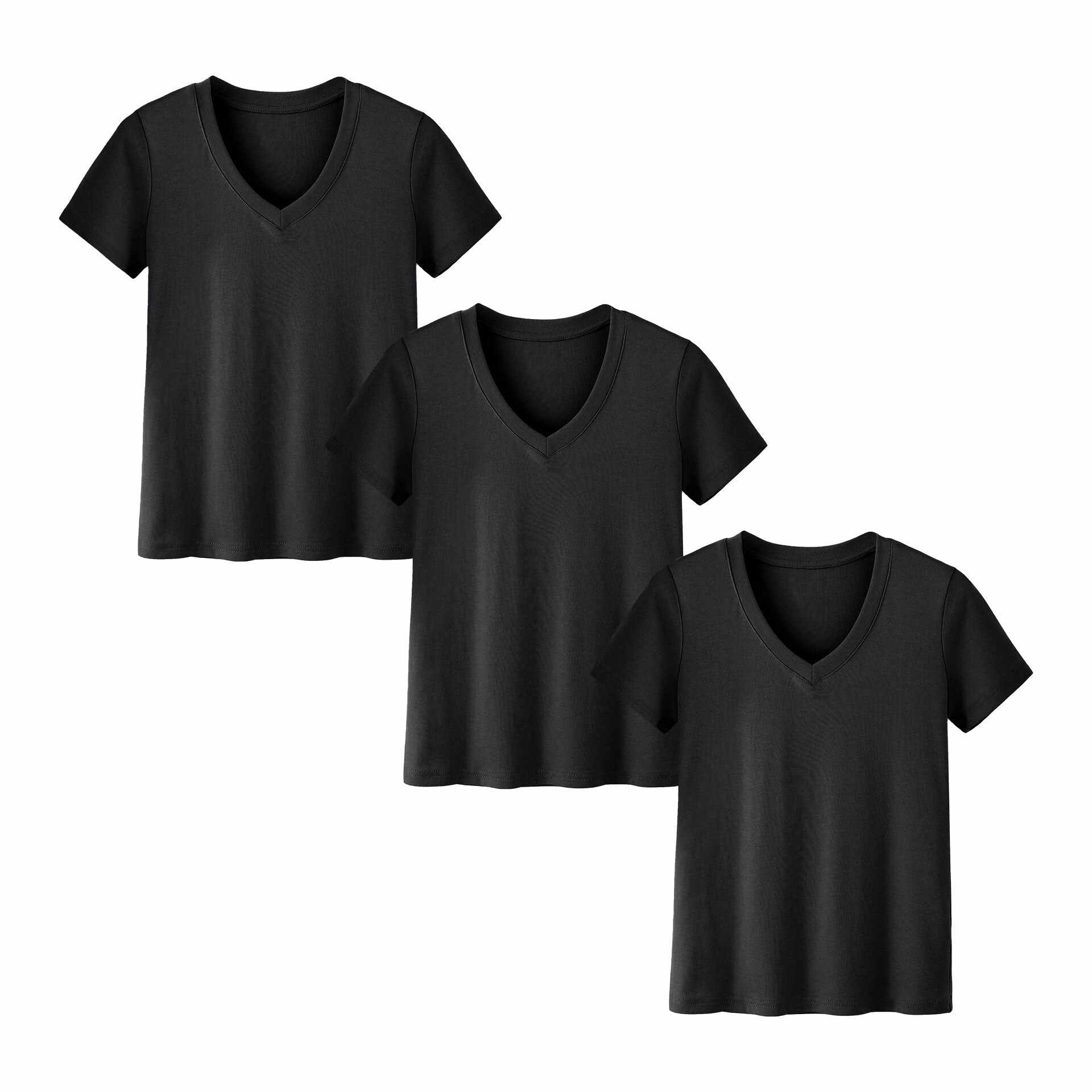 Womens 10 Pack T-Shirts Basic Short Sleeve V Neck Tops - Plus Size Fashion Loose Fit Lightweight Casual Summer Clothes Lady Comfort