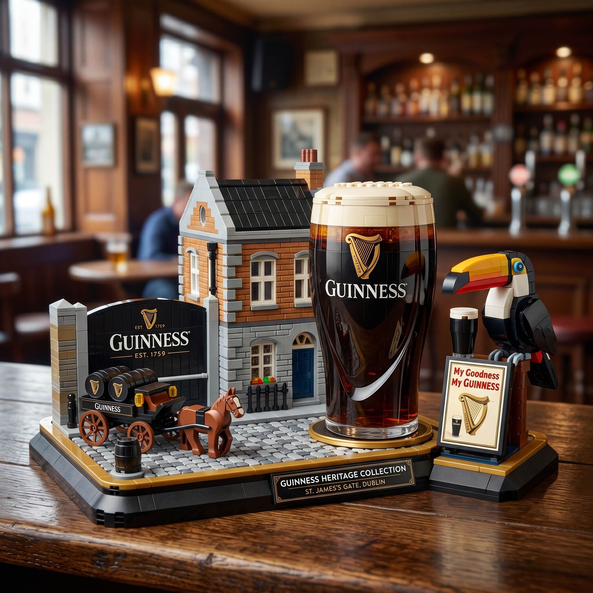 🍻 Guinness Heritage Collection: St. James's Gate Premium Building Block Diorama Set