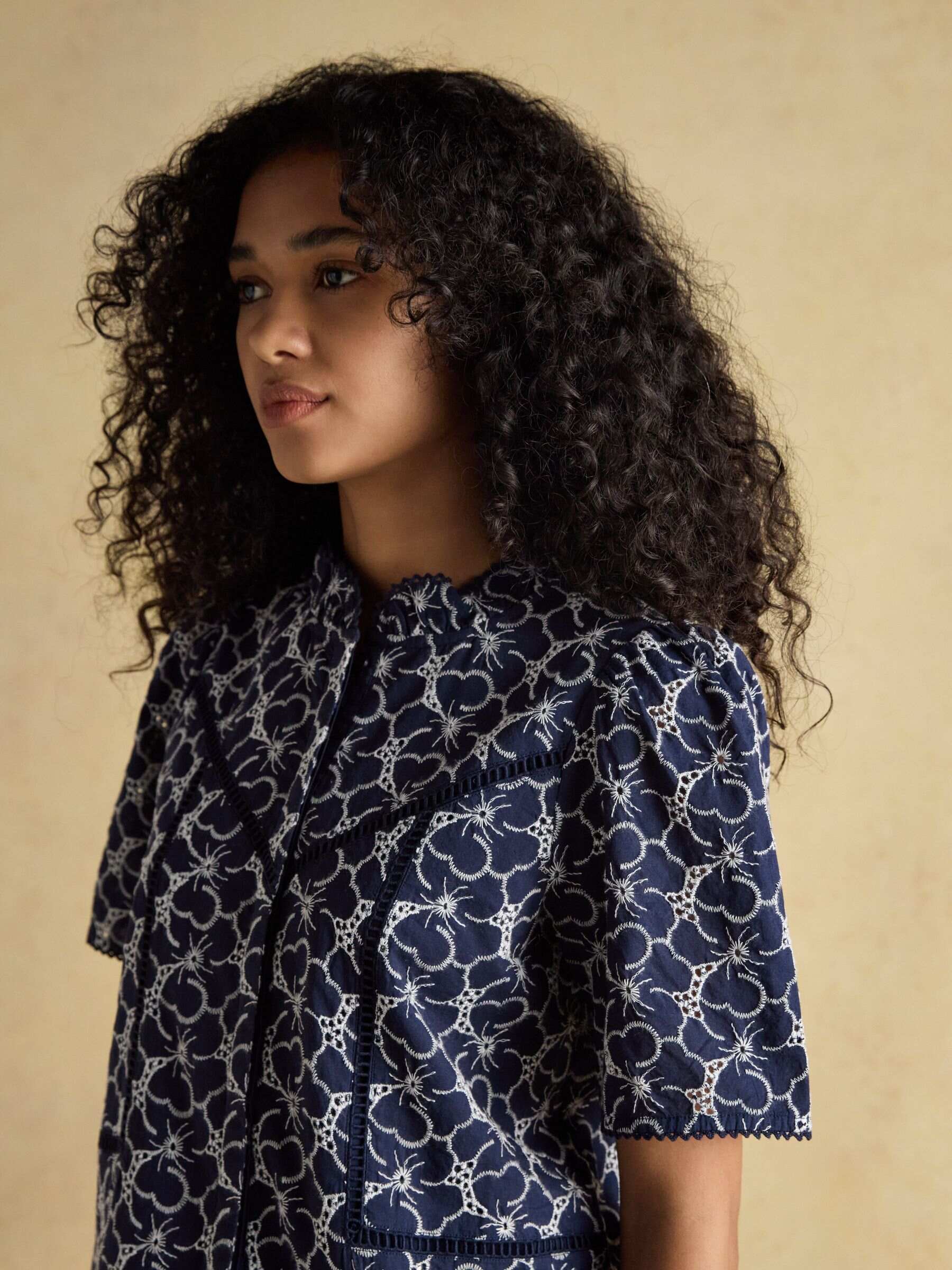 Remi Green Broderie Blouse